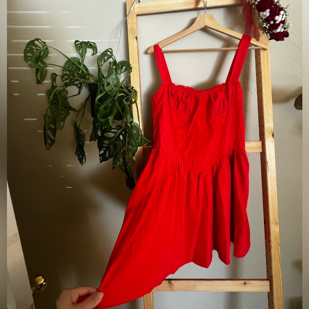 Red Cottage Fairy Rave Outfit - Picture 4 of 10